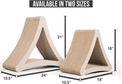 Vertical Cat Scratching Post - 3 Sided Design, 18" x 10.5" x 15.9