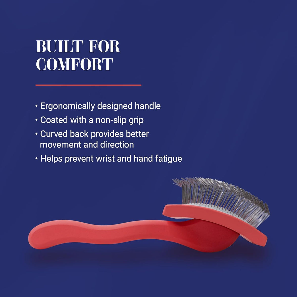 Big G Professional Slicker Brush for Dogs (Goldendoodles, Labradoodles, Poodles) - Efficient Grooming Tool for Fluffing, Detangling, and Styling - Coral, Large