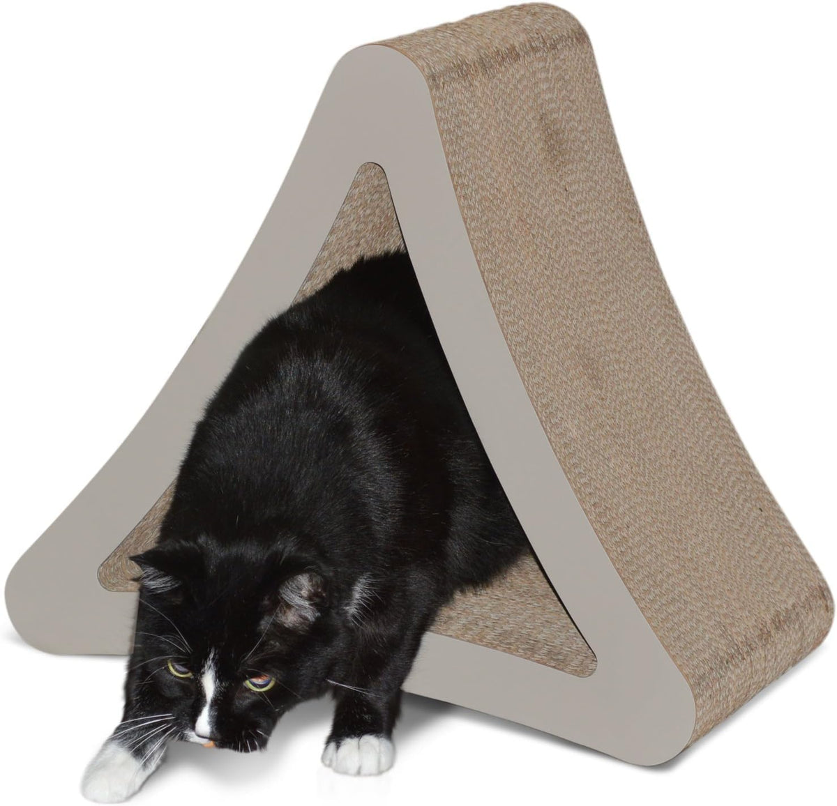 Vertical Cat Scratching Post - 3 Sided Design, 18" x 10.5" x 15.9