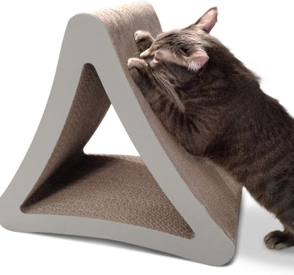 Vertical Cat Scratching Post - 3 Sided Design, 18" x 10.5" x 15.9